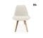 Lot De 4 Chaises Scandinaves Nils Revêtement Bouclette Blanche. Pieds Bois De Hêtre. Chaise 1 Place