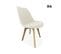 Lot De 4 Chaises Scandinaves Nils Revêtement Bouclette Blanche. Pieds Bois De Hêtre. Chaise 1 Place