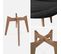 Lot De 4 Chaises Scandinaves Nils Revêtement Bouclette Noire. Pieds Bois De Hêtre. Chaise 1 Place