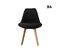 Lot De 4 Chaises Scandinaves Nils Revêtement Bouclette Noire. Pieds Bois De Hêtre. Chaise 1 Place