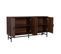 Buffet De Rangement Effet Bois Foncé. Bazalt. Quatre Portes. Deux Étagères. L 157.5 X L 39 X H