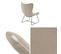 Fauteuil En Tissu Taupe Avec Coussin Fournis Nina L 75 X P 78 X H 101cm