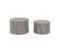 Lot De 2 Tables Basses Paros Rondes Effet Marbre Gris. Tables Gigognes Ø58 X H 40cm / Ø50 X H 33cm