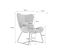 Fauteuil En Tissu Gris Clair Avec Coussin Fournis Nina L 75 X P 78 X H 101cm