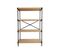 Etagère 4 Niveaux Industrielle Effet Frêne Et Métal - Loft-   L 80 X L 30 X H 120cm