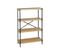 Etagère 4 Niveaux Industrielle Effet Frêne Et Métal - Loft-   L 80 X L 30 X H 120cm