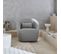 Fauteuil Pivotant 360° En Tissu Gris Clair. Avec Coussin Lana L 80 X P 73 X H77cm