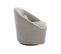 Fauteuil Pivotant 360° En Tissu Taupe. Avec Coussin Lana L 80 X P 73 X H77cm