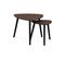 Lot De 2 Tables Gigognes Style Scandinave En Mdf Décor Bois Coloris Noyer