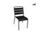 Lot De 4 Chaises Intérieur / Extérieur En Métal Peinture Antirouille Empilables Coloris Noir