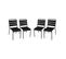 Lot De 4 Chaises Intérieur / Extérieur En Métal Peinture Antirouille Empilables Coloris Noir