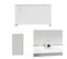 Buffet Organique 6 Compartiments Effet Bois Blanc 120cm