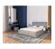 Lit Coffre Atlanta 140 X 190 Cm Avec Sommier à Lattes Relevable Gris Clair