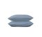 Taie D'oreillers 50x70 Cm - Bleu Gris - 100% Percale De Coton