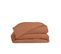 Housse De Couette 240x260cm - Terra Cotta - 100% Percale De Coton - Morphea