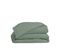 Housse De Couette 200x200cm - Vert - 100% Percale De Coton - Morphea