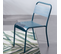 Lot De 4 Chaises En Acier Bleu Bergame