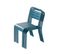 Lot De 4 Chaises En Acier Bleu Bergame