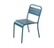 Lot De 4 Chaises En Acier Bleu Bergame