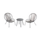 Ensemble De 2 Fauteuils + 1 Table Basse Gris Foncé Rete