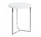 Table D'appoint "lucinda" 54cm Blanc et Chromé