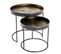 Lot De 2 Tables D'appoint "authentique" 51cm Noir