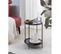 Table D'appoint Ronde Design "zeko" 51cm Noir