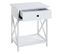 Table D'appoint 1 Tiroir Design "guda" 60cm Blanc