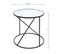 Table D'appoint Design "ondulé" 50cm Noir