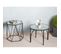 Table D'appoint Ronde Design "ondulé" 50cm Noir