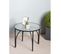 Table D'appoint Ronde Design "ondulé" 50cm Noir