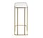 Table D'appoint Design "verre Trempé" 65cm Or