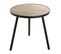 Table D'appoint Design "qanaq" 52cm Noir et Chêne