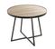 Table D'appoint Design "qanaq" 60cm Noir et Chêne