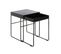 Lot De 2 Tables D'appoint Design "lirola" 54cm Noir