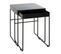 Lot De 2 Tables D'appoint Design "lirola" 54cm Noir