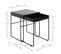 Lot De 2 Tables D'appoint Design "lirola" 54cm Noir