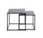 Lot De 2 Tables D'appoint "cromano" 40cm Noir