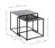 Lot De 2 Tables D'appoint "cromano" 40cm Noir