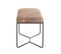 Tabouret Design En Cuir "linor" 60cm Marron et Noir