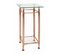 Table D'appoint Acier et Verre Design "hyva" 72cm Cuivre