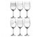 Lot De 6 Verres à Vin Gravés 430ml Transparent