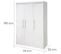 Armoire "Maren" 3 Portes - Blanc