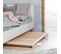 Lit pliable "Fold Up" 60x120 - Réglable en hauteur - Bois naturel