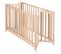 Lit pliable "Fold Up" 60x120 - Réglable en hauteur - Bois naturel