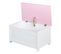 Banc-Coffre À Jouets "Krone" - Blanc / Rose