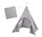 Tipi Indien Pour Enfant En Tissu Gris Imprimé Étoiles - Little Stars