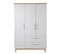 Armoire "Caro" 3 Portes - 2 Tiroirs - Gris Clair