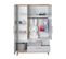 Armoire "Caro" 3 Portes - 2 Tiroirs - Gris Clair