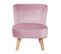 Fauteuil Enfant "Lil Sofa" - Avec Pieds En Bois Stables - Velours Rose